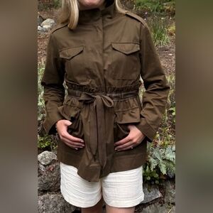 Simply Vera Vera Wang Olive Drawstring Utility Jacket